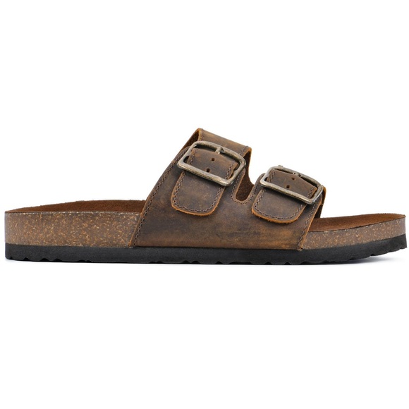 New in Box Mountain Sole Ladies Double Buckle Leather Sandal Size 11M - Picture 2 of 8